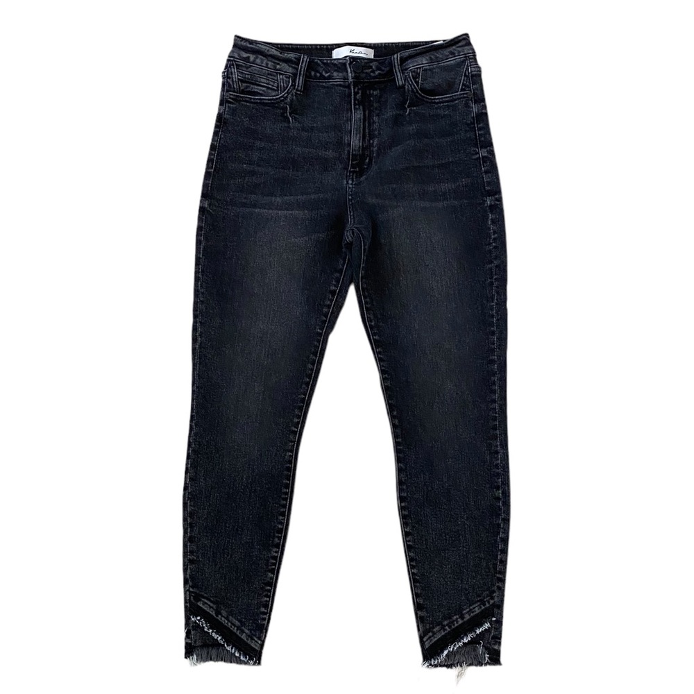 KanCan Jeans Size 11 / 29 Shiloh High Rise Ankle Skinny Jeans Dark Gray Wash